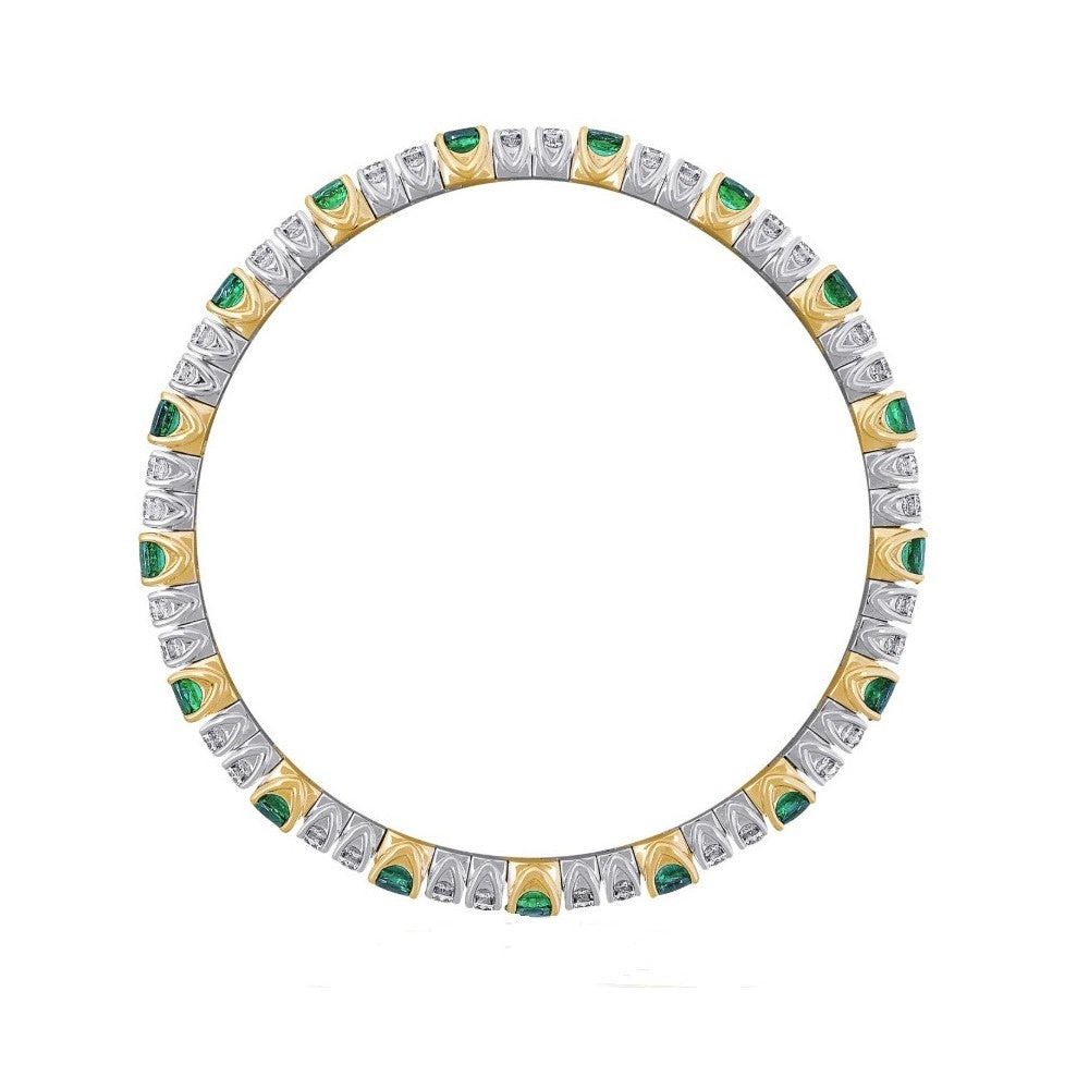 Picchiotti Xpandable™ Emerald & Diamond Tennis Bracelet