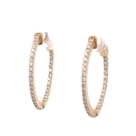 Diamond Hoop Earrings