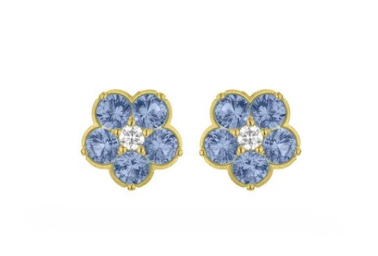 Paul Morelli Whild Child Blue Sapphire Stud Earrings