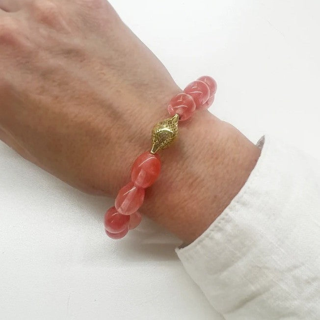 Ray Griffiths Strawberry Quartz Bracelet
