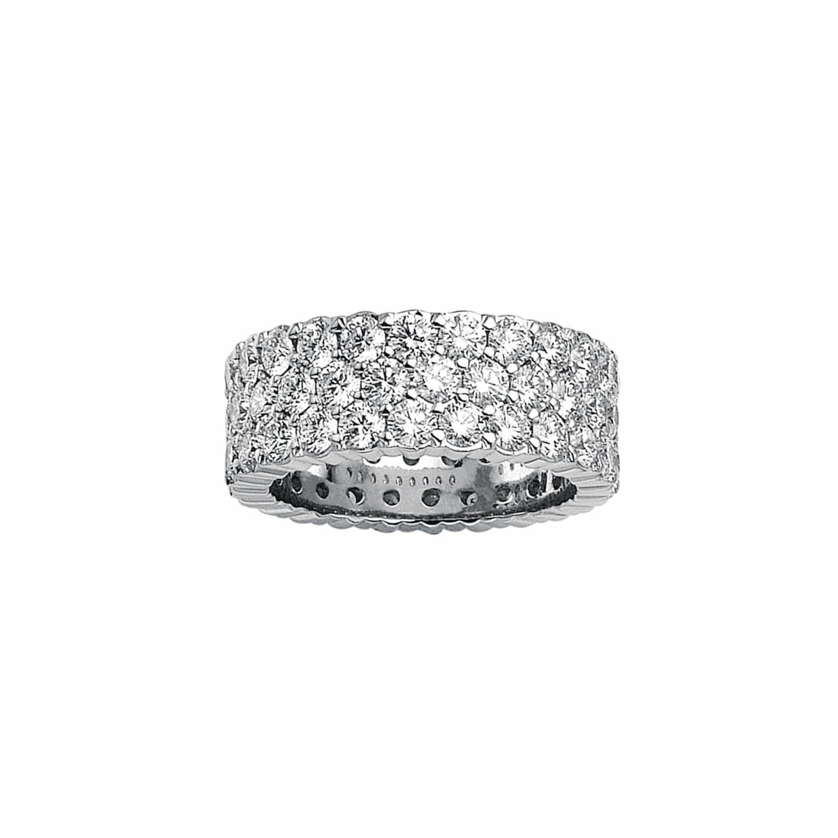 3 Row Diamond Eternity Band