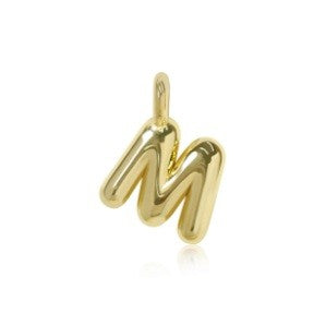 Yellow Gold Initial M Pendant