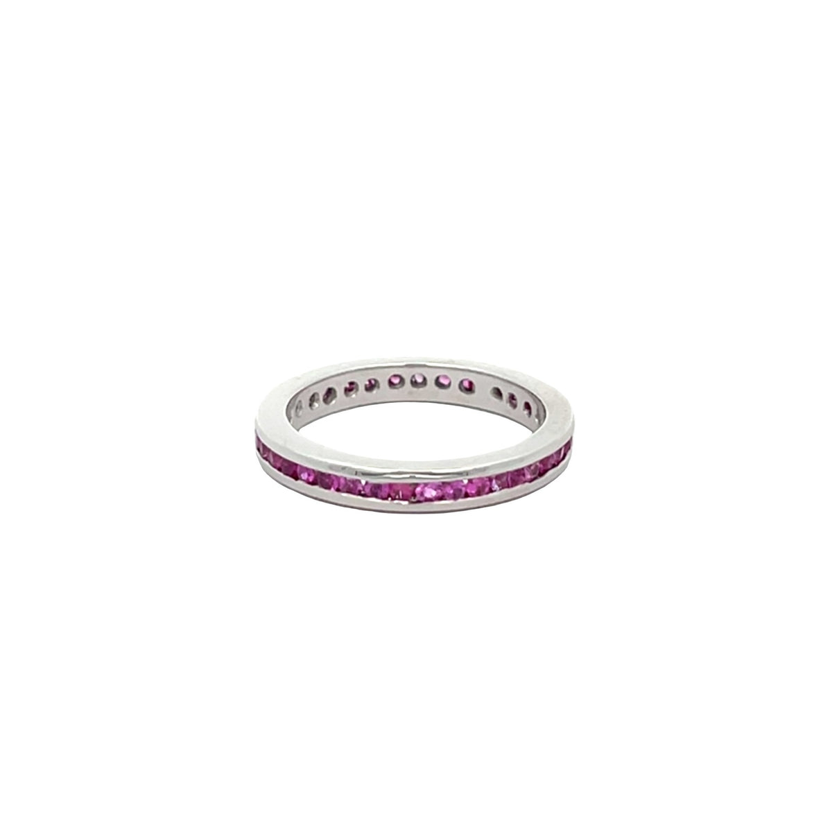 Pink Sapphire Eternity Band