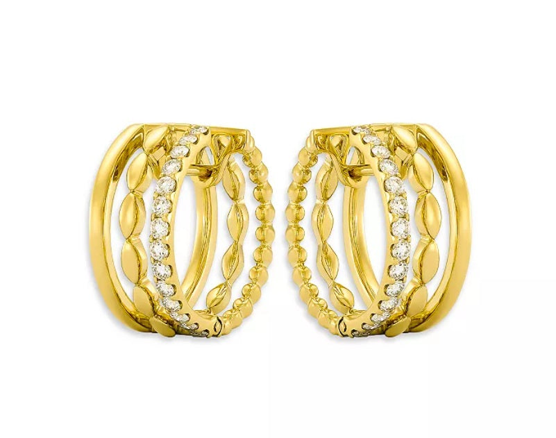 Etho Maria Diamond Huggie Earrngs