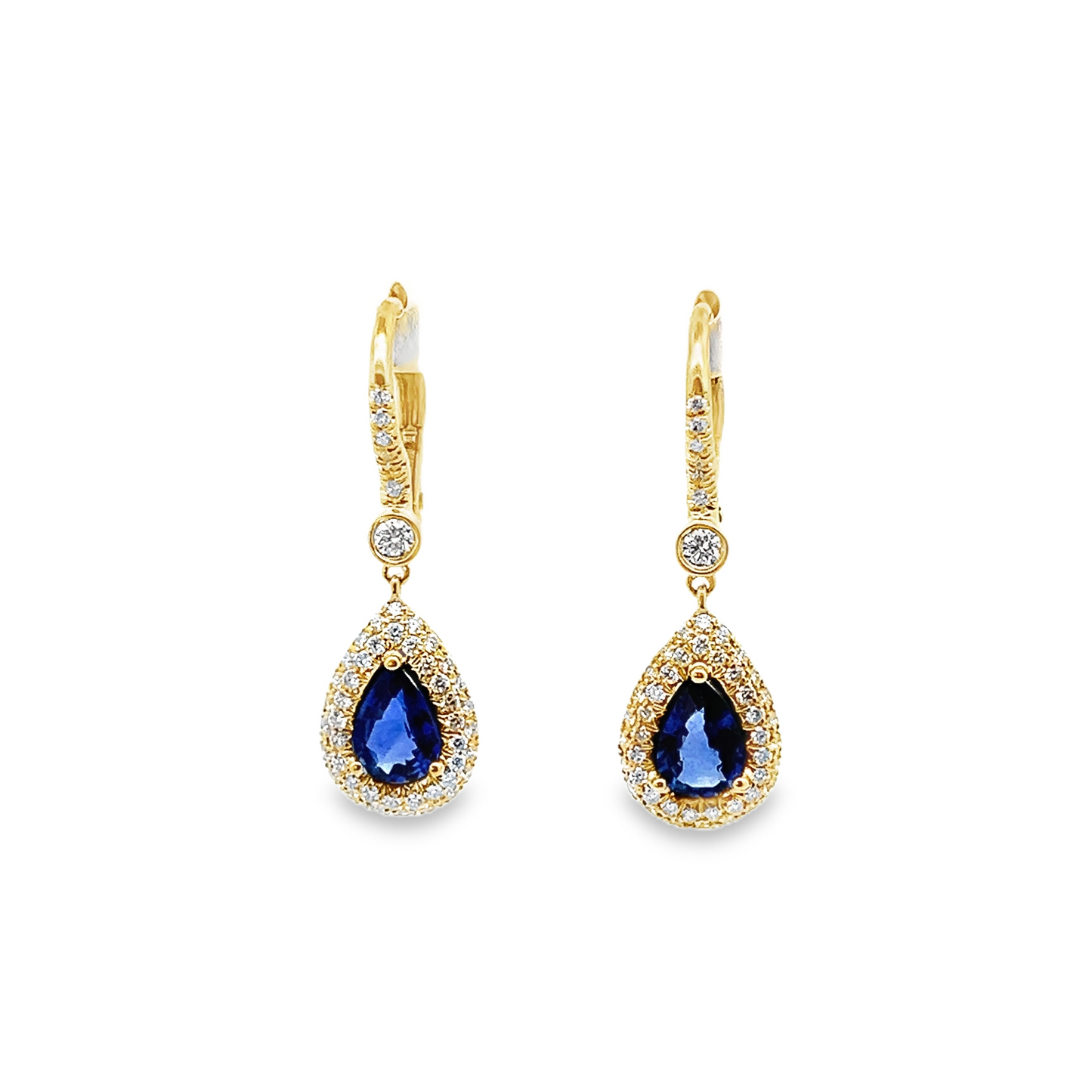 Suna Sapphire & Diamond Halo Earrings