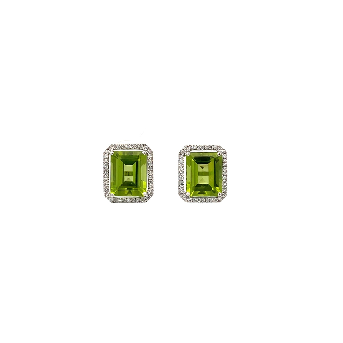 Diamond and Peridot Earrings