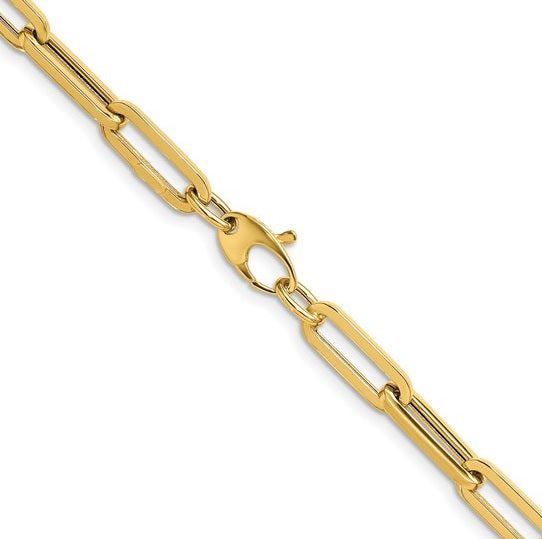 Yellow Gold Paperclip Chain