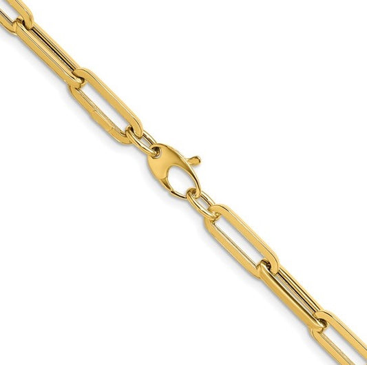 Yellow Gold Paperclip Chain
