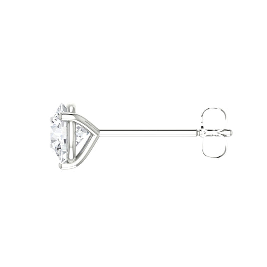 Round Diamond Stud Earrings
