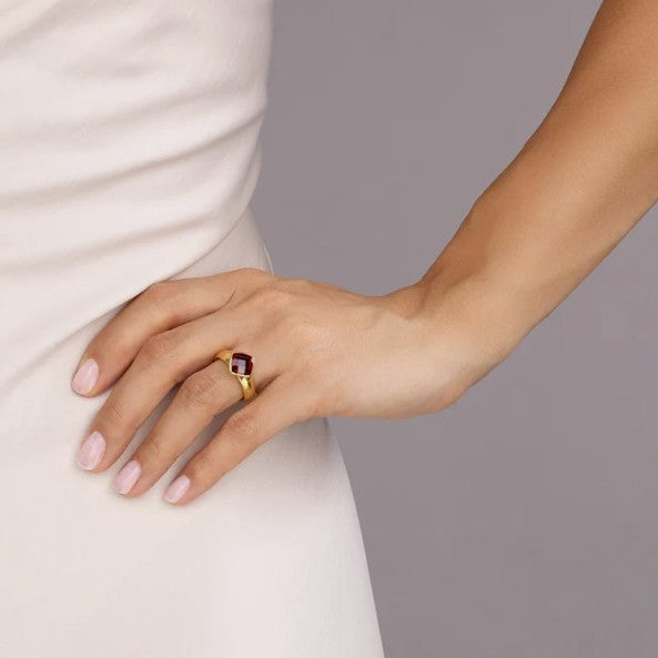 Gurhan Elements Gold Garnet Ring