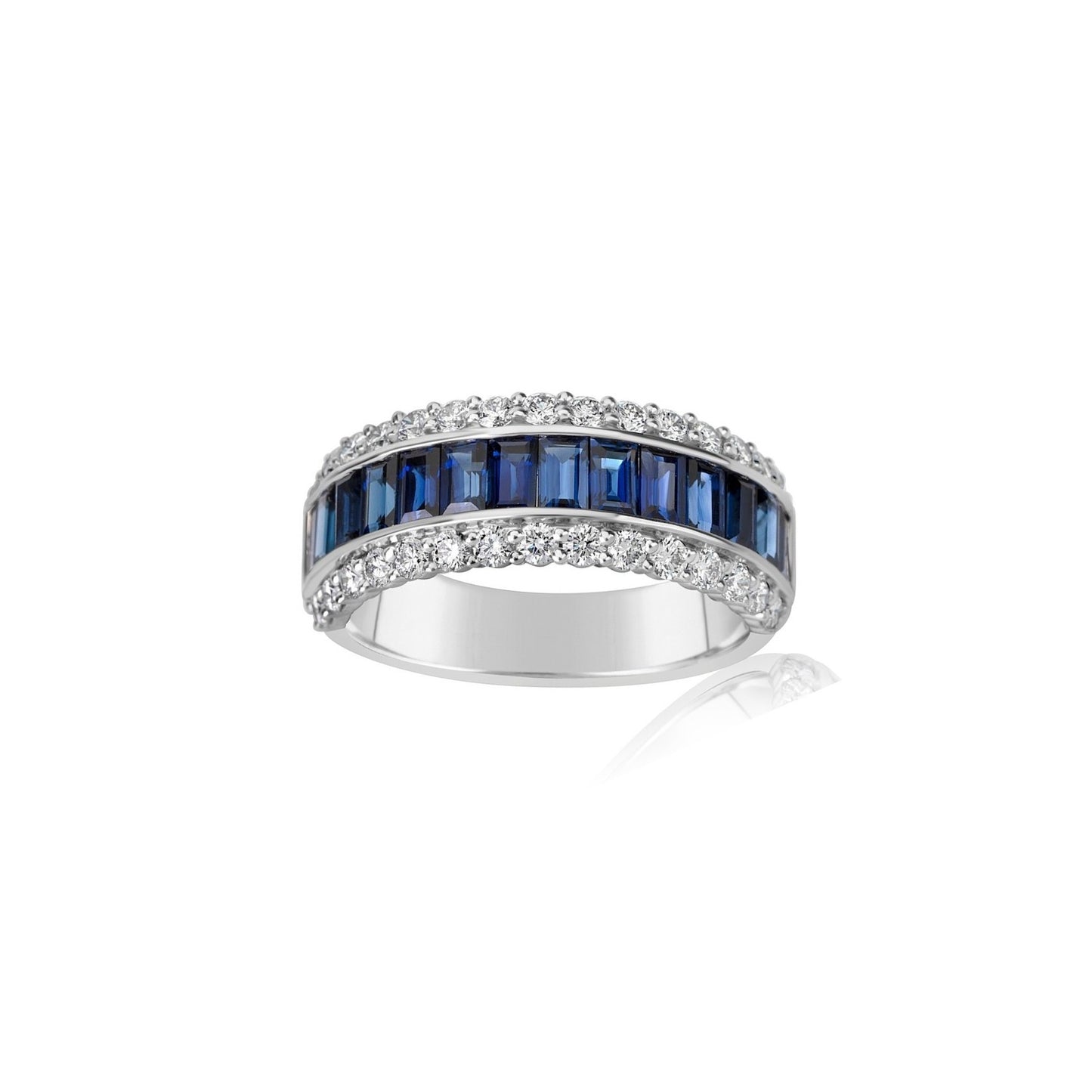 Sapphire and Diamond Eternity Band