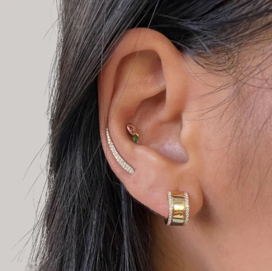 Diamond Huggie Earrings