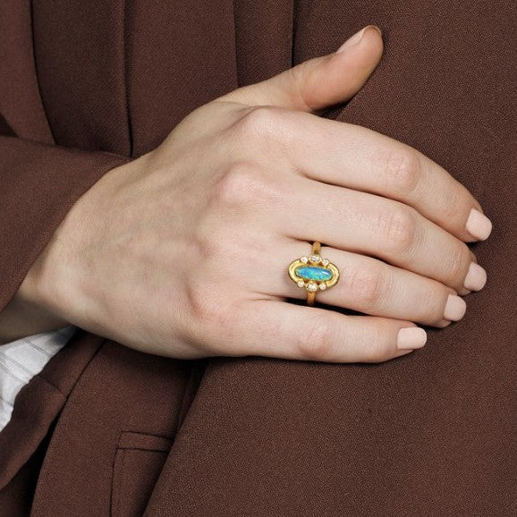 Gurhan Muse Gold Opal & Diamond Ring