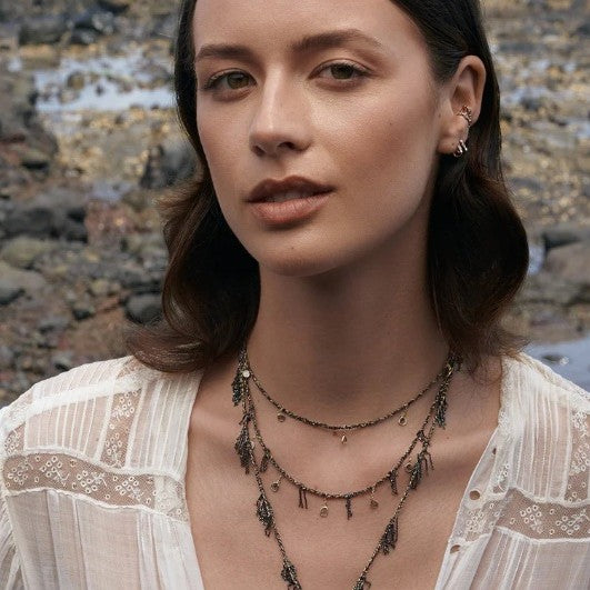 Marie Laure Chamorel Grey Finish Choker Necklace