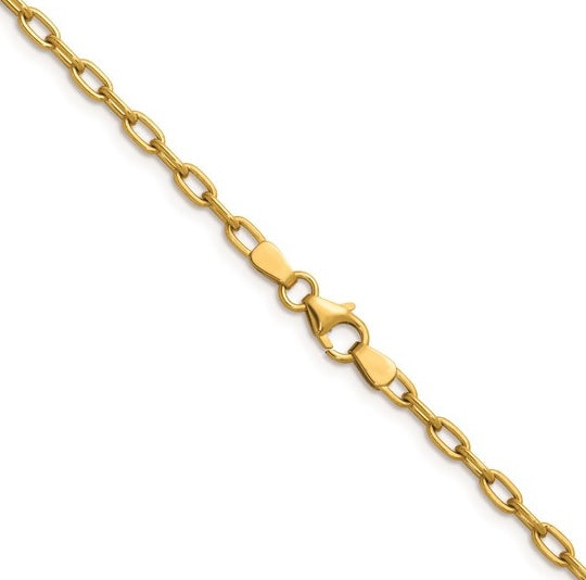 Yellow Gold Oval Link Chain