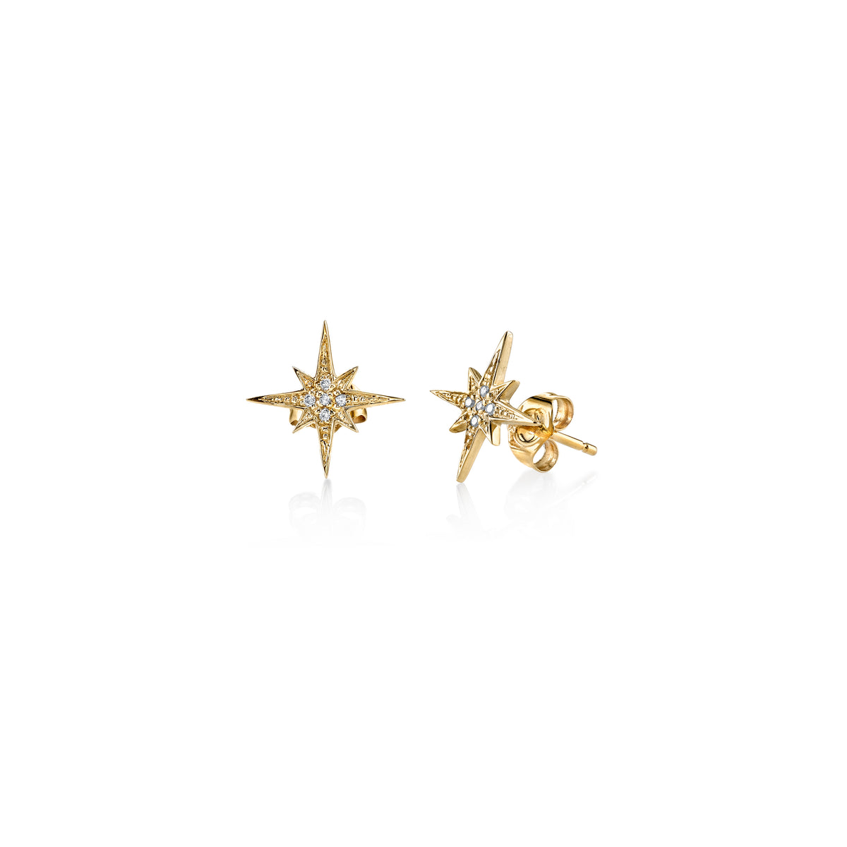 Sydney Evan Starburst Diamond Stud Earrings