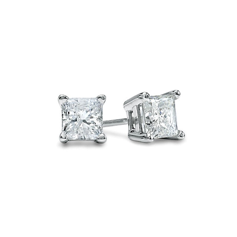 Princess Cut Diamond Stud Earrings