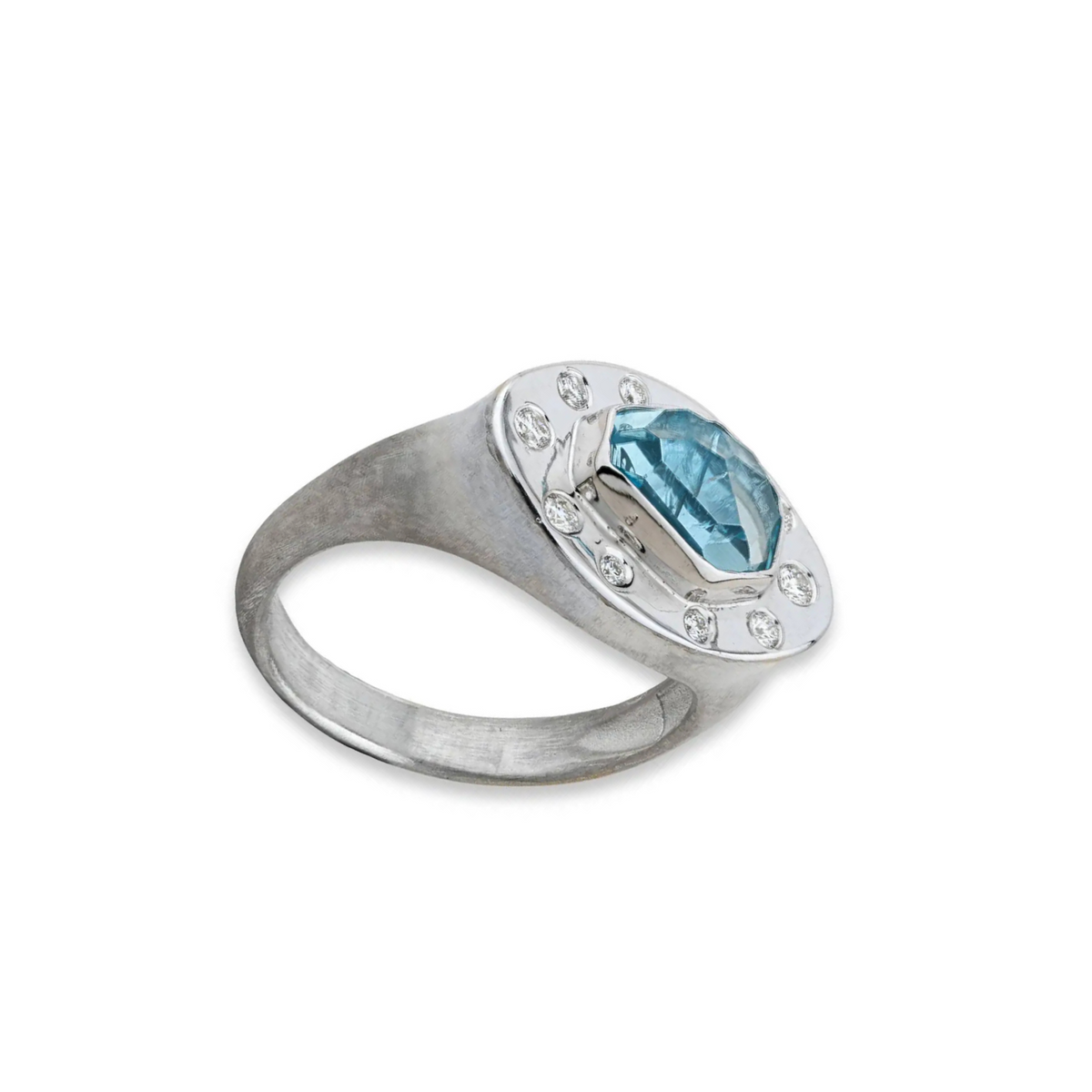 Lika Behar Penelope Aquamarine and Diamond Ring