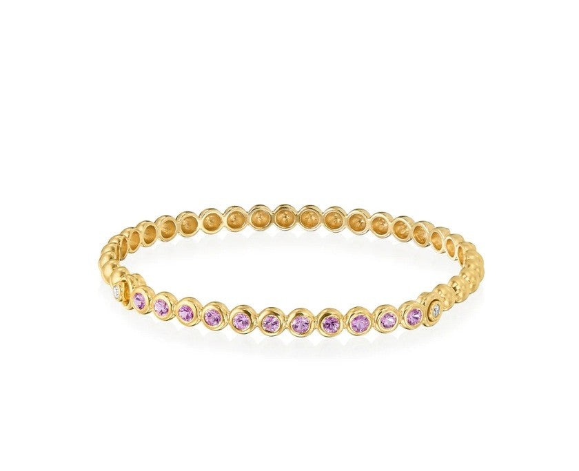 Gumuchian Nutmeg Pink Sapphire and Diamond Bangle
