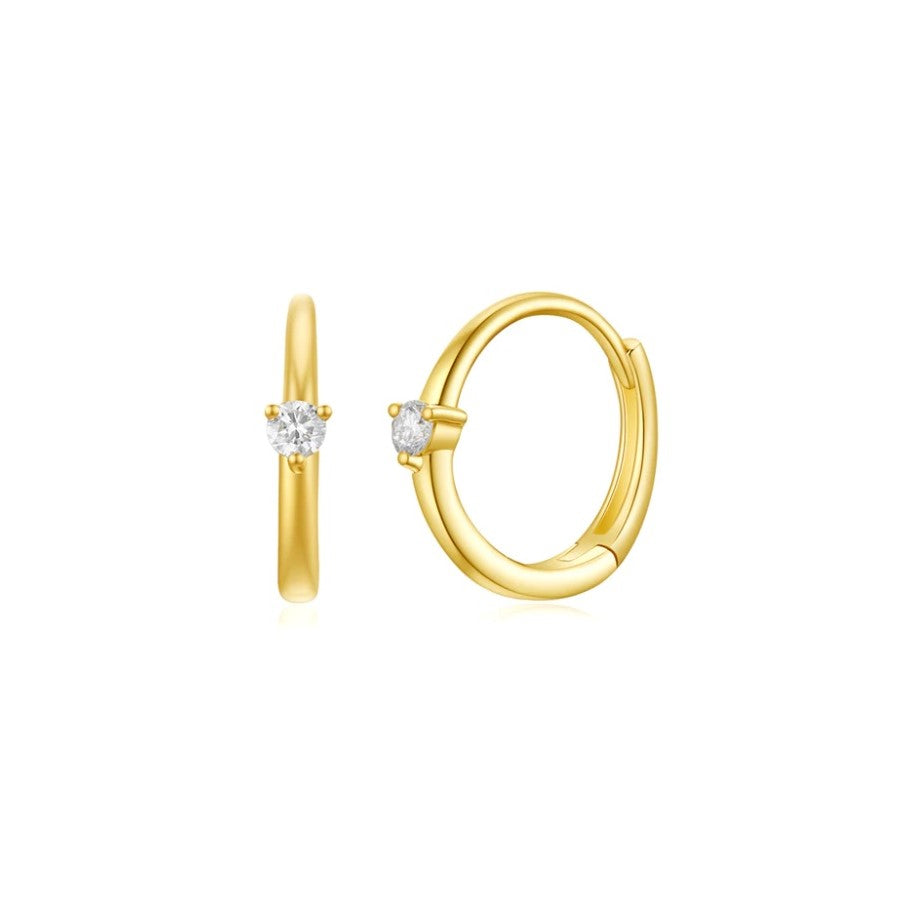 Diamond Huggie Earrings