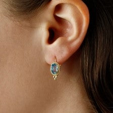 Blue Topaz Drop Earrings