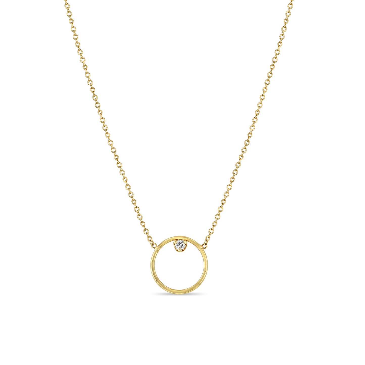 Zoe Chicco Diamond Circle Necklace