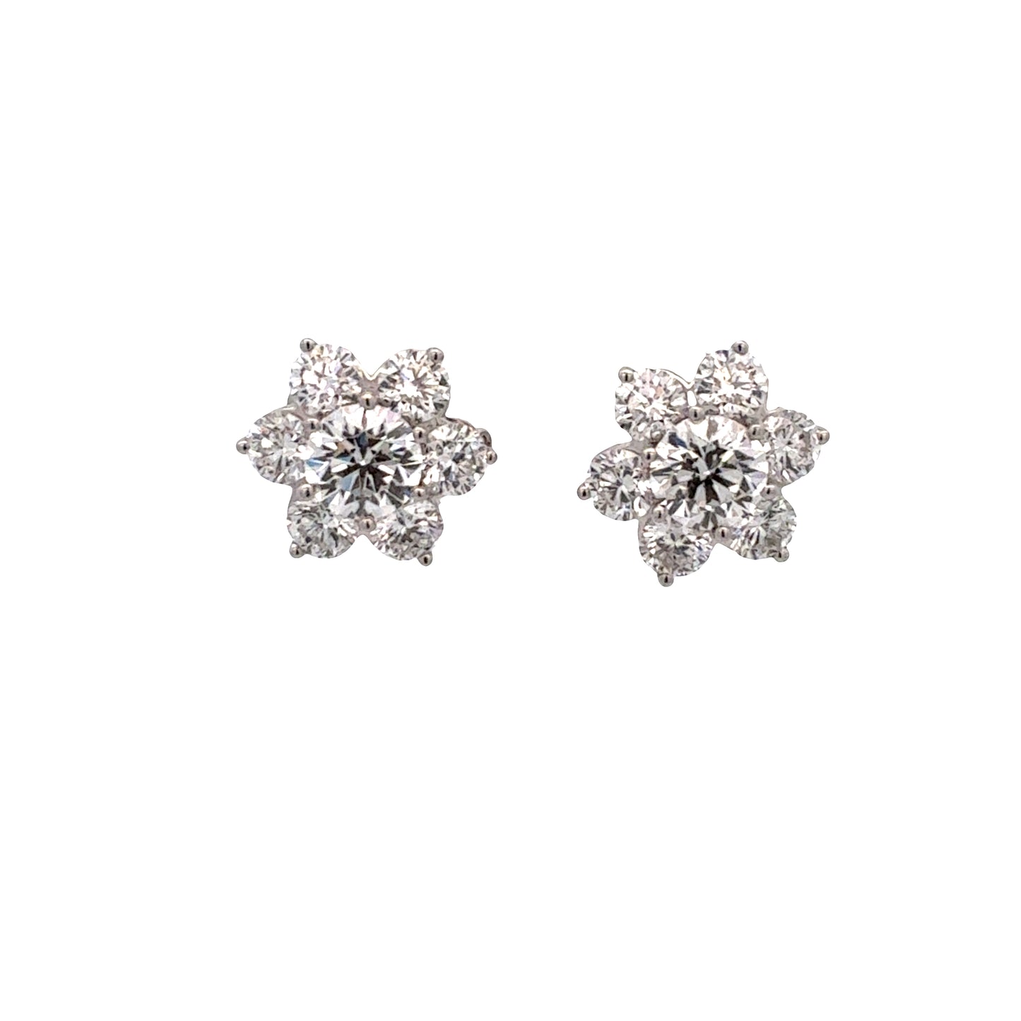 Suna Flower Diamond Stud Earrings