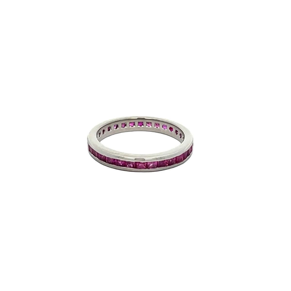 Pink Sapphire Eternity Band