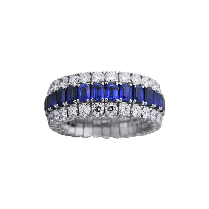 Picchiotti Xpandable™ Blue Sapphire & Diamond Eternity Band