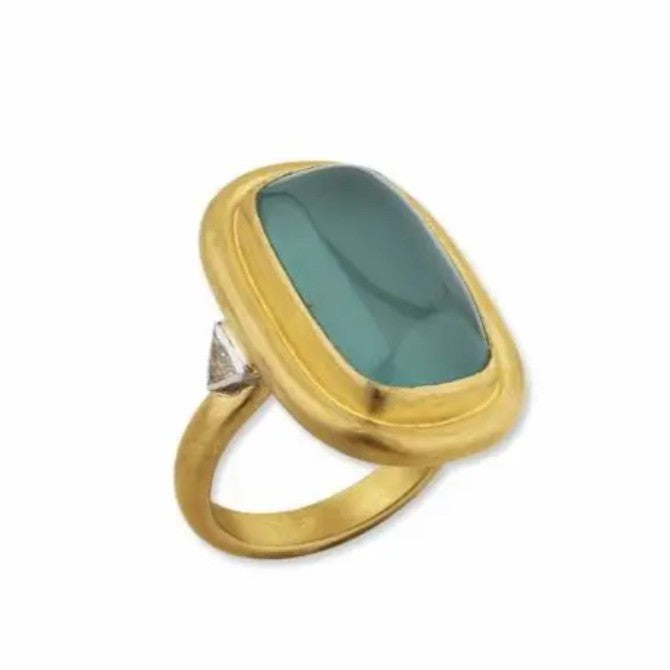 Lika Behar Aquaprase and Diamond Ring