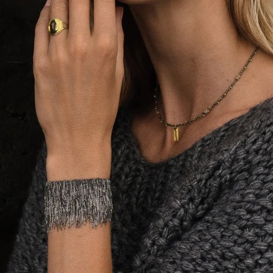 Marie Laure Chamorel Woven Cuff Bracelet