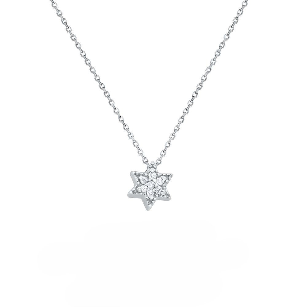 Diamond Star of David Pendant
