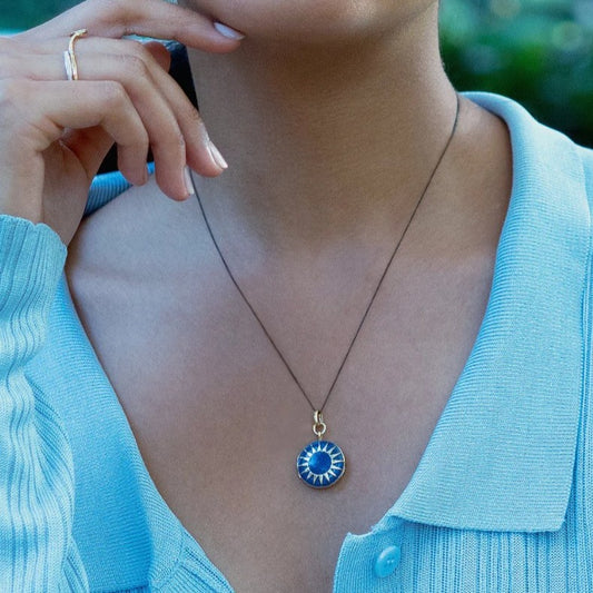 Monica Rich Kosann Blue Enamel Locket