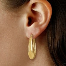 Sterling Silver Vermeil Hoop Earrings