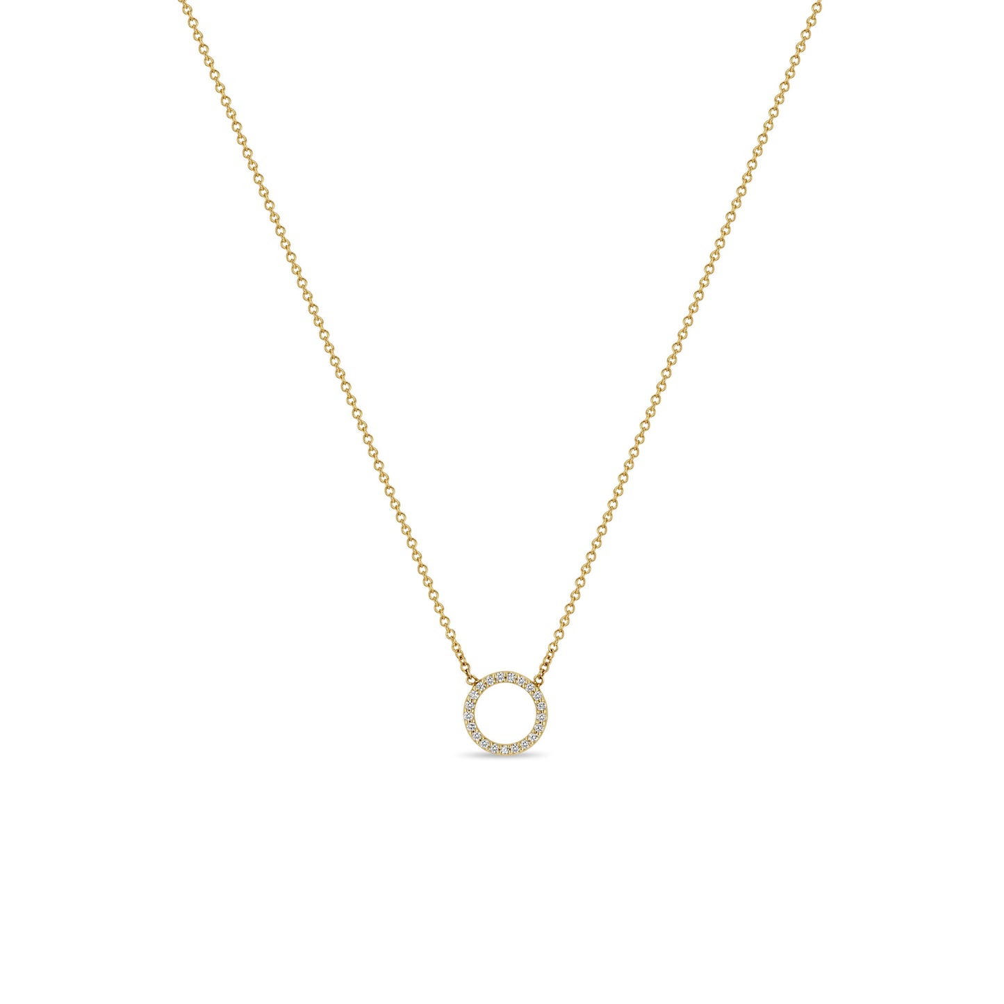 Zoe Chicco Diamond Open Circle Pendant