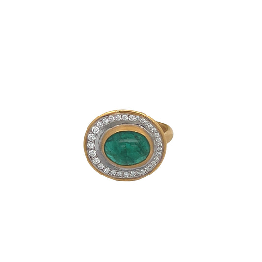 Lika Behar Emerald and Diamond Ring