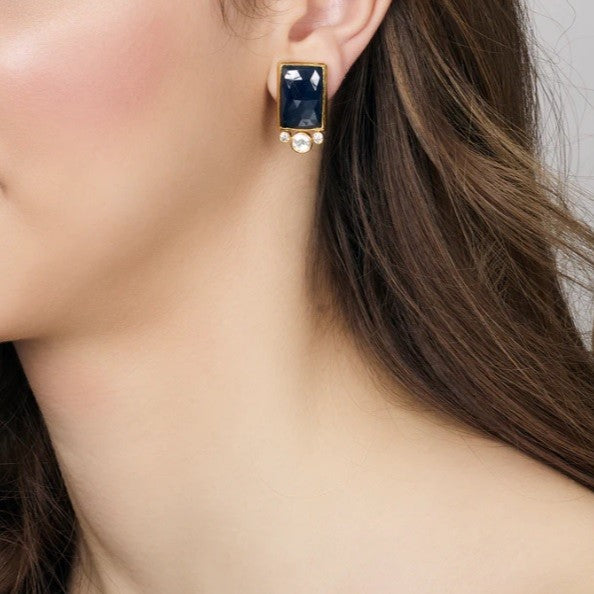 Gurhan Sapphire and Diamond Earrings
