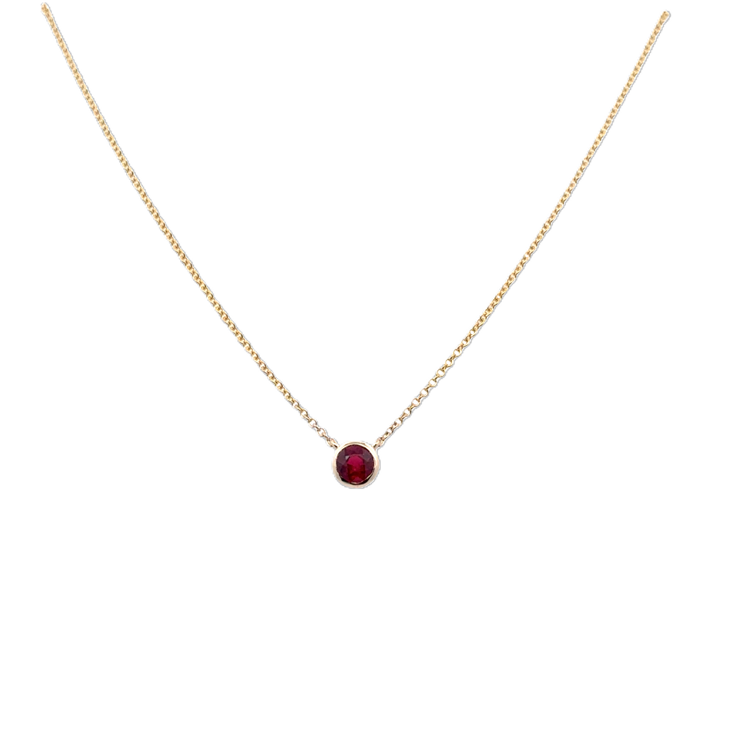 Yellow Gold Ruby Pendant