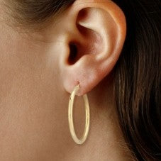 Sterling Silver Vermeil Hoop Earrings