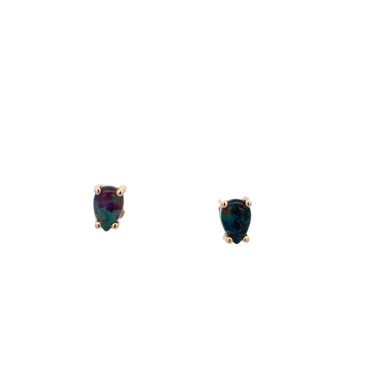 Opal Pear Stud Earrings
