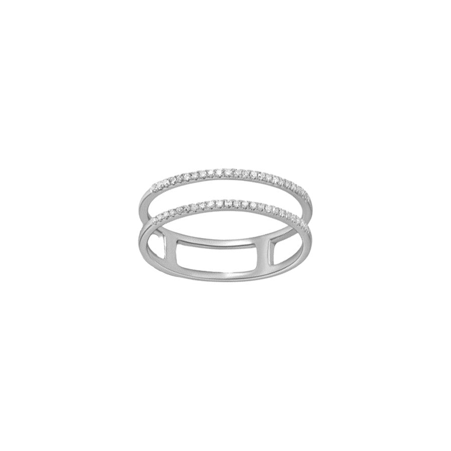 Double Row Diamond Ring