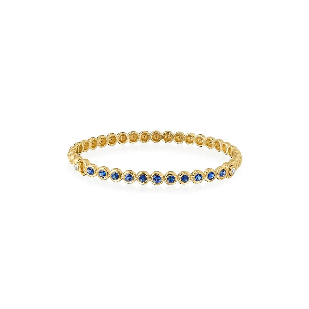 Gumuchian Nutmeg Blue Sapphire and Diamond Bangle