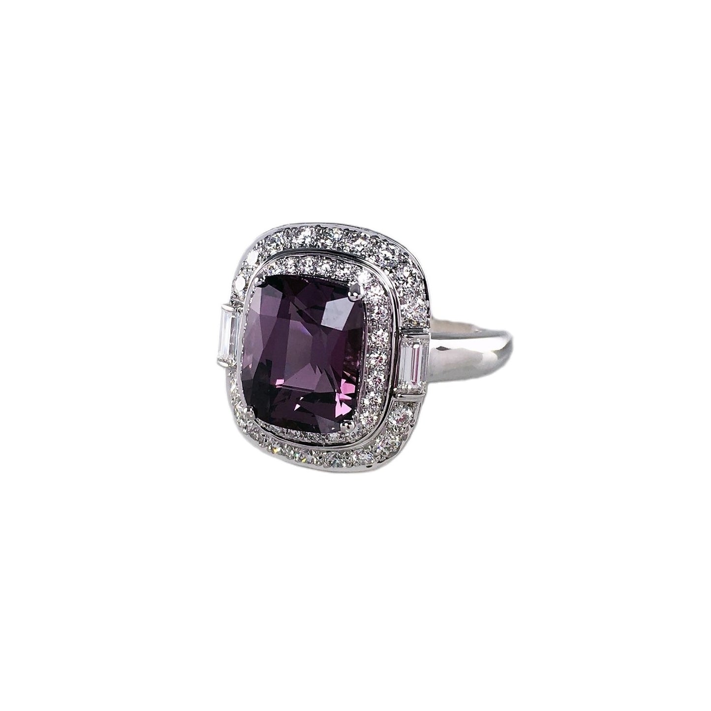 Suna Purple Spinel and Diamond Ring