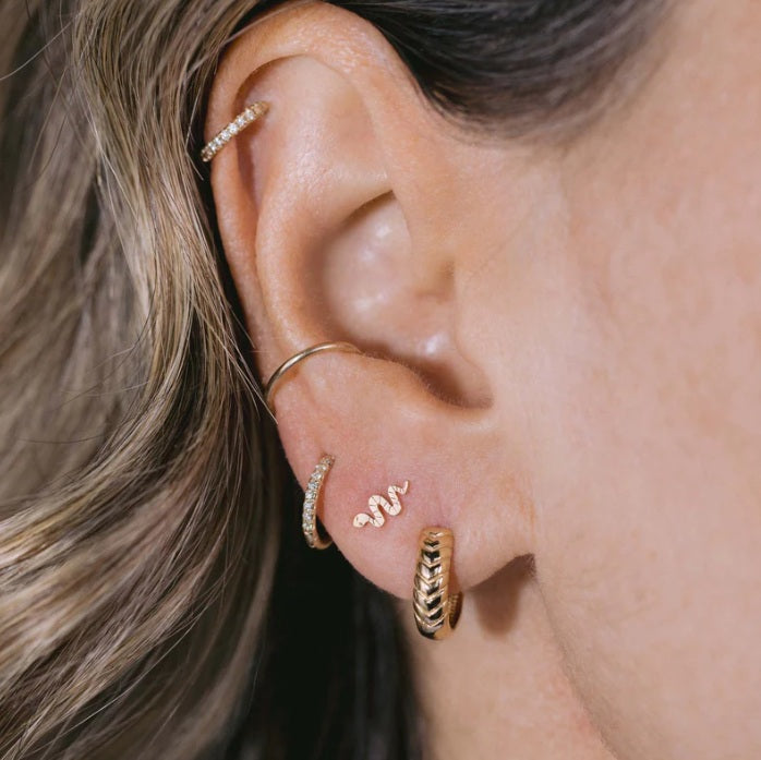 Zoë Chicco Single Snake Stud Earring