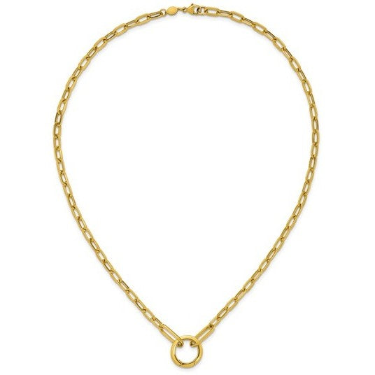 Yellow Gold Paperclip Chain