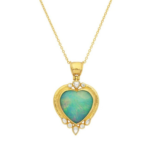 Gurhan Muse Gold Opal and Diamond Pendant