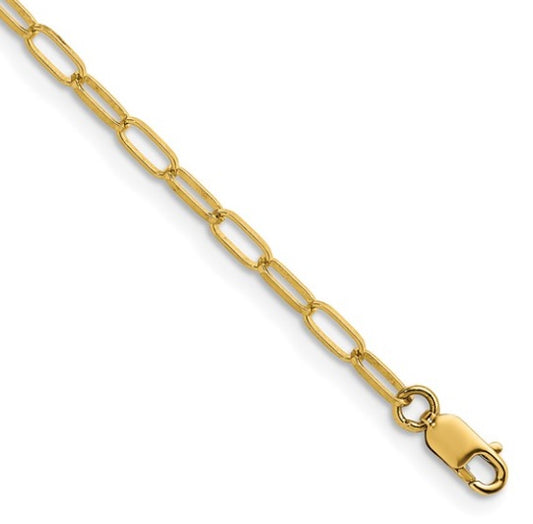 Yellow Gold Cable Link Chain