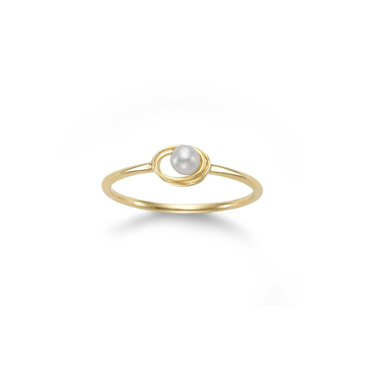 Yellow Gold Freshwater Pearl Ring