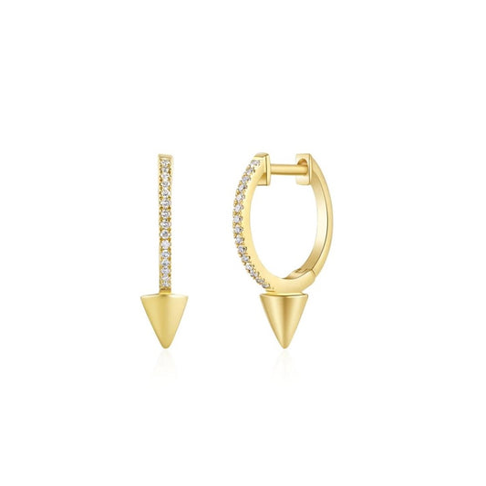 Diamond Huggie Earrings