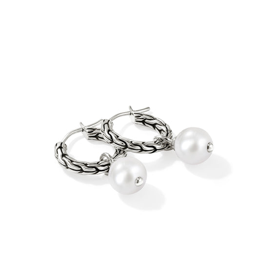 John Hardy Essentials Pearl Hoops